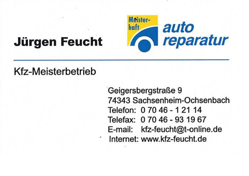 Feucht Visitenkarte Fa Feucht