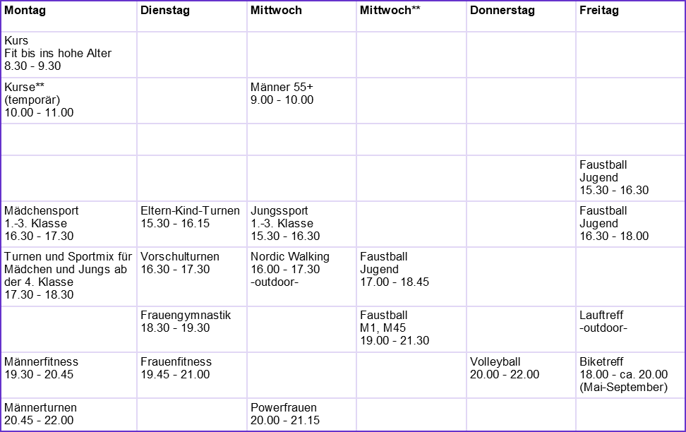 Sportangebot 05/2023
