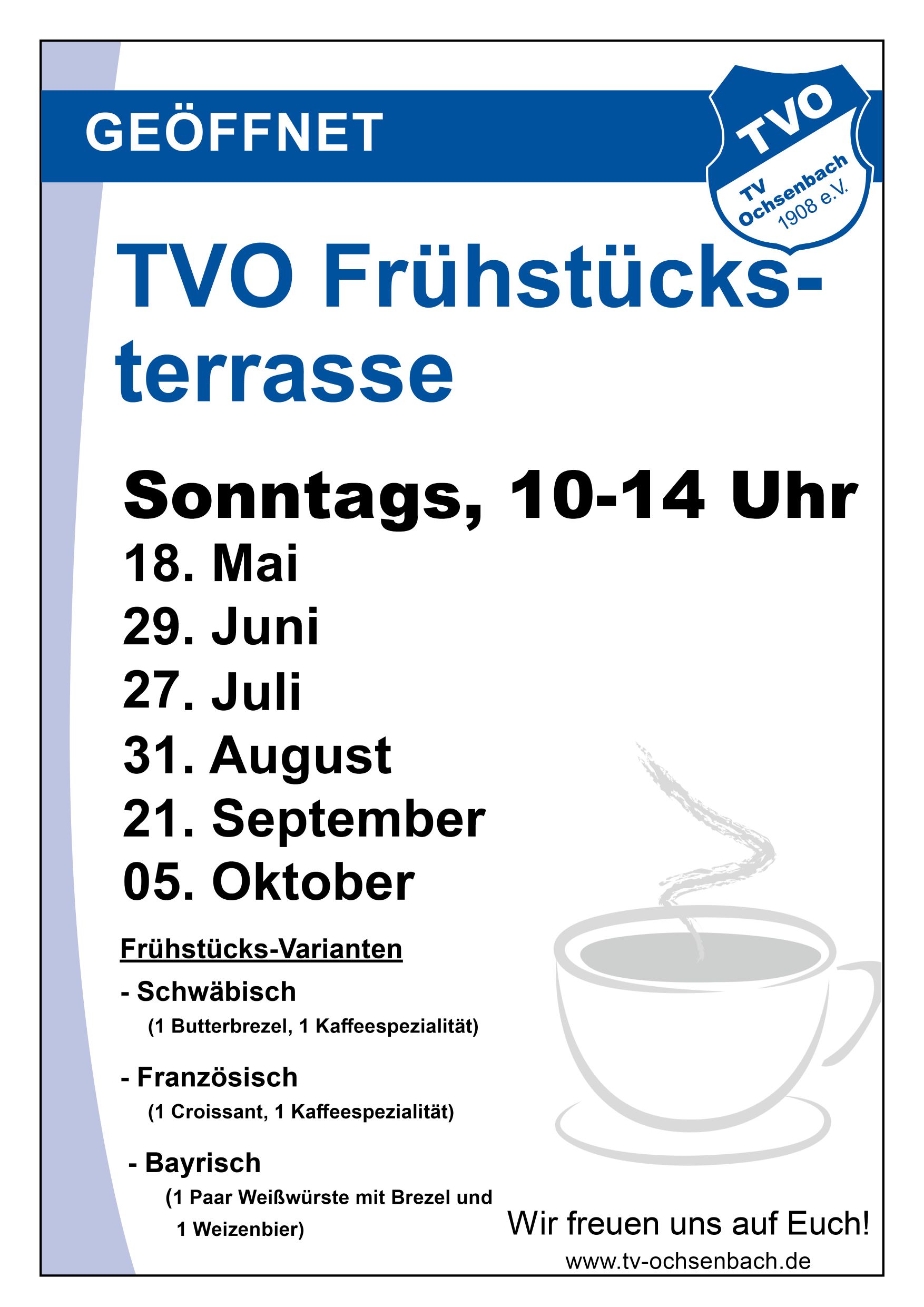 2025 Termine Frühstücksterrasse